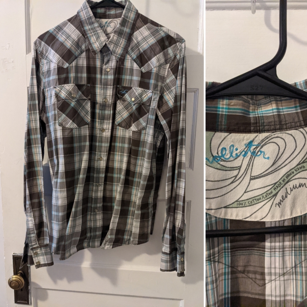 Hollister plaid shirt